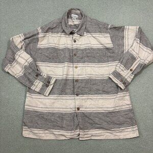 Picante Shirt Mens XL Brown Button Up Pocket Handwoven Guatemala Artisan Top
